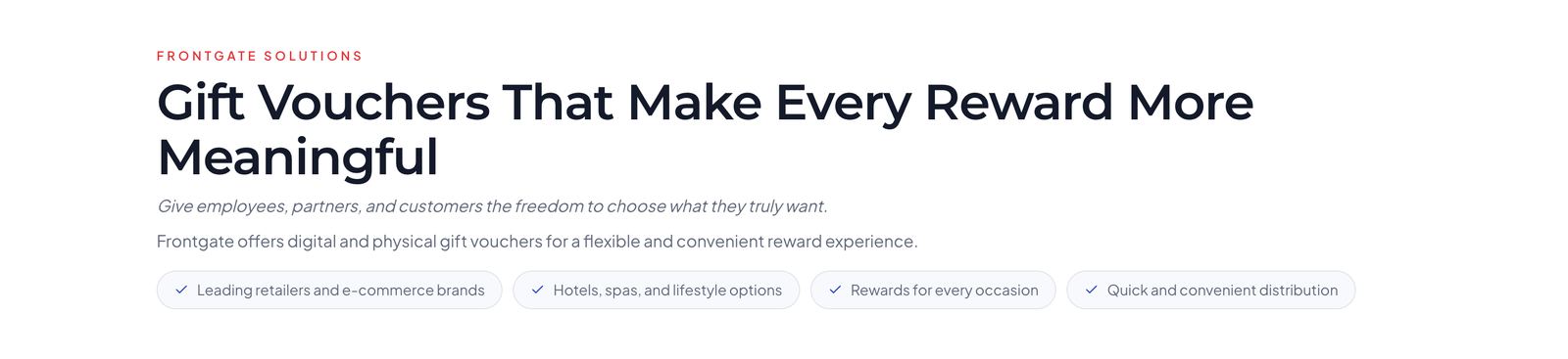 The Gift Cards & Gift Voucher Solutions page (part 2)