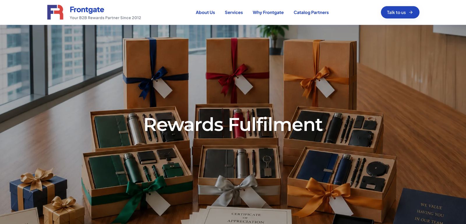 The Rewards Fulfilment page (part 1)