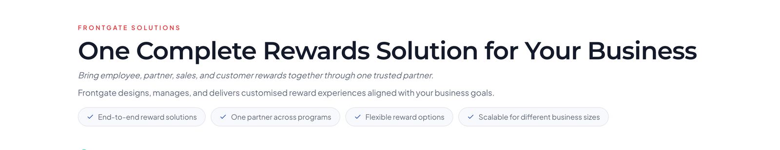 The Customised Reward Programs page (part 2)