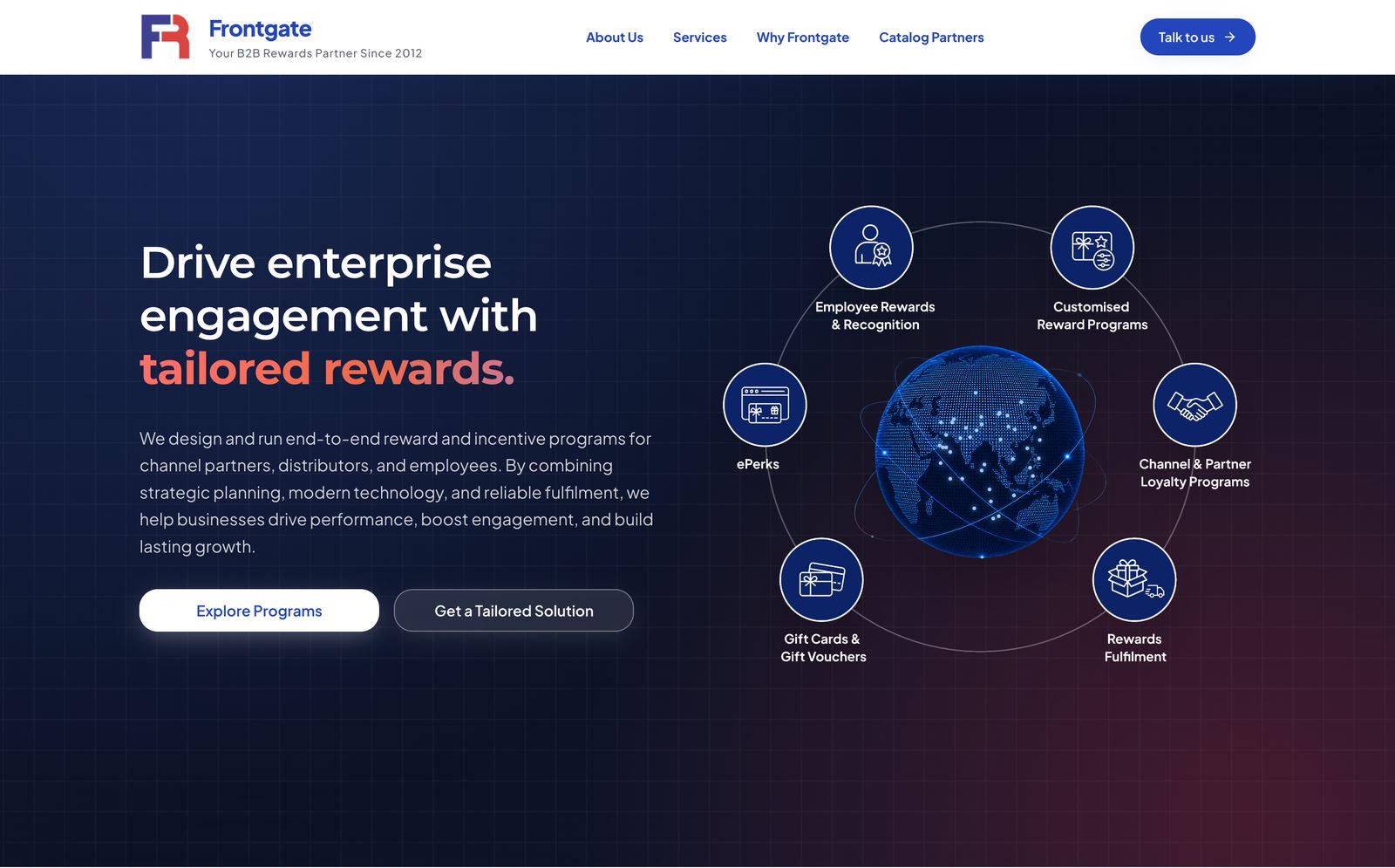 The Frontgate homepage (part 1)